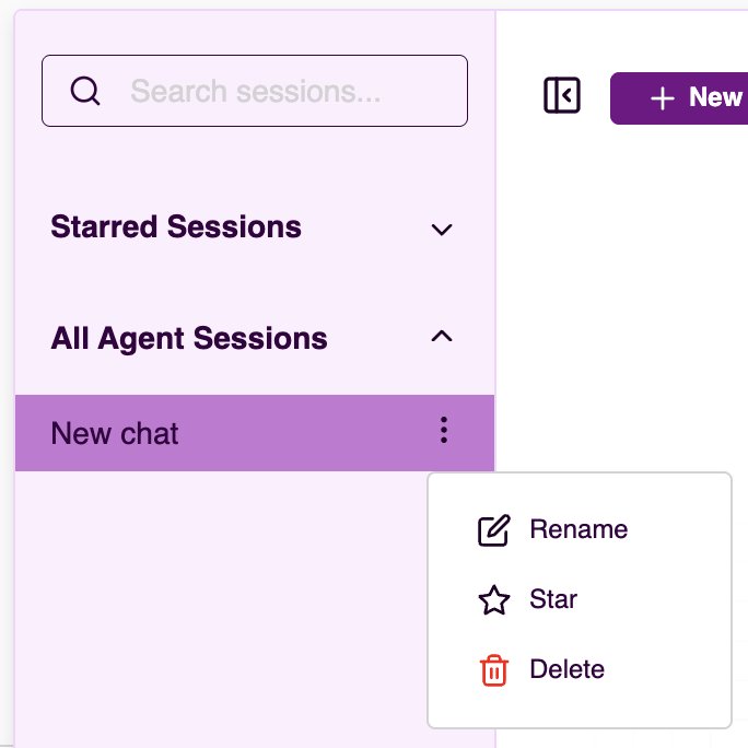 Chat session options